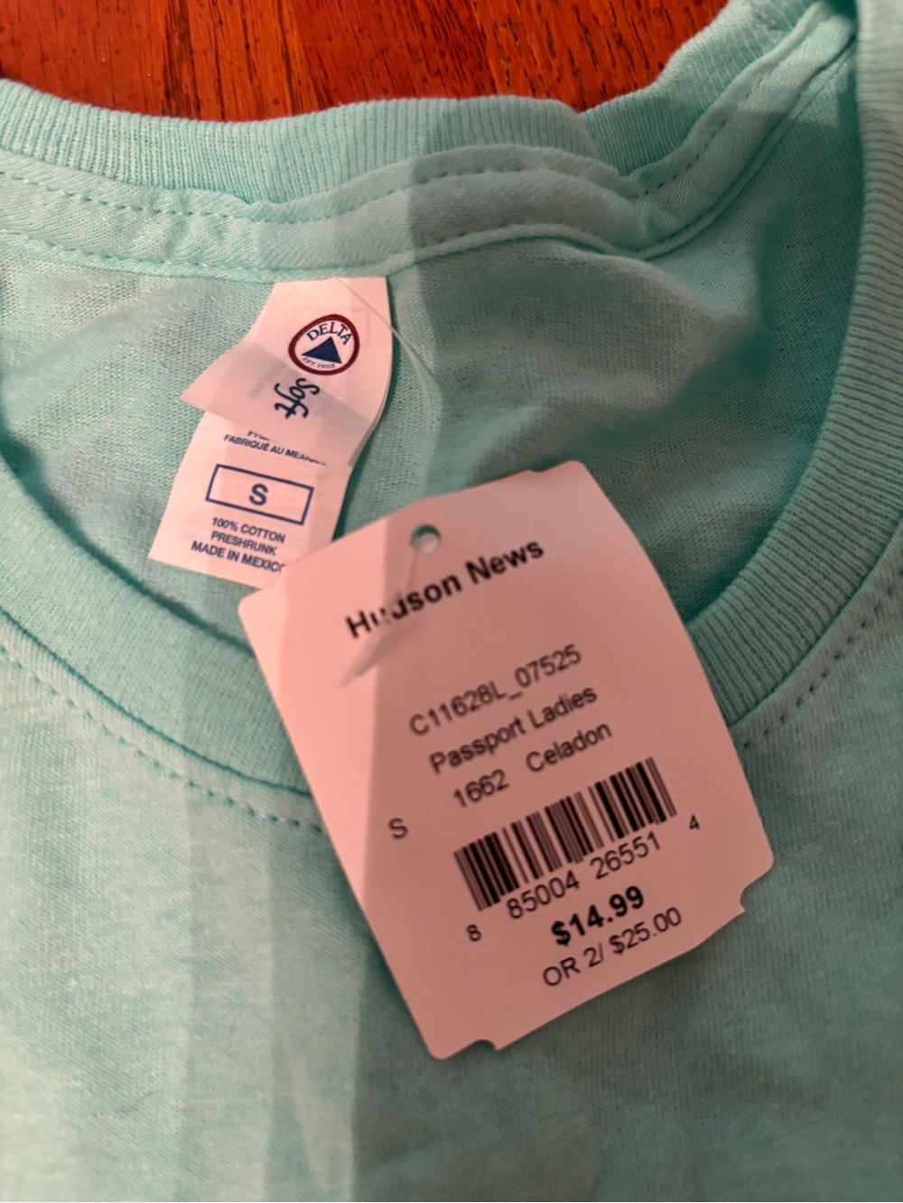 T-shirt, Small Size, Teal Color- Women's Crew Neck